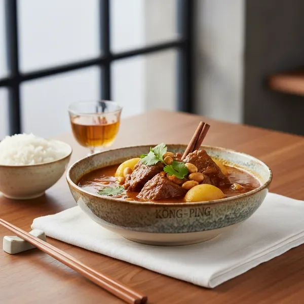 Massaman curry with aromatic spices