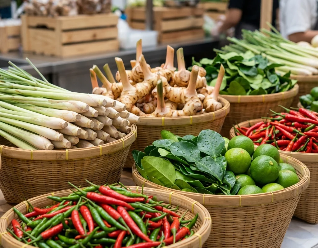 Fresh Thai Market Herbs